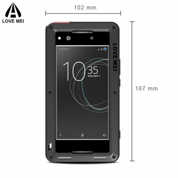 Гибридный чехол LOVE MEI для Sony Xperia XA1 Ultra (серебряный)