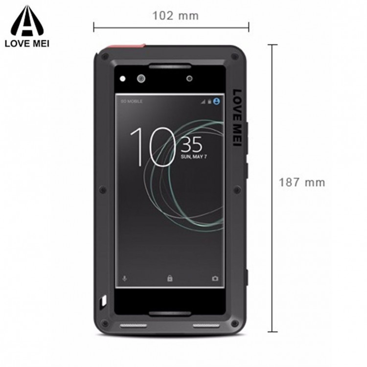 Гибридный чехол LOVE MEI для Sony Xperia XA1 Ultra (серебряный)