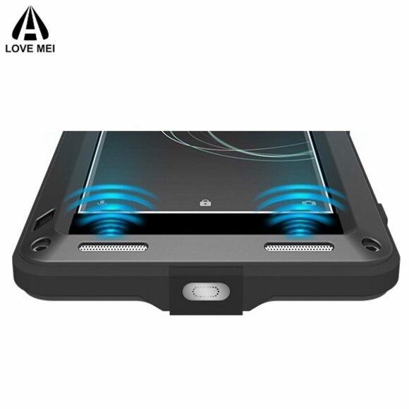 Гибридный чехол LOVE MEI для Sony Xperia XA1 Ultra (серебряный)