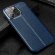 Чехол-накладка Litchi Grain для iPhone 14 Pro (темно-синий)