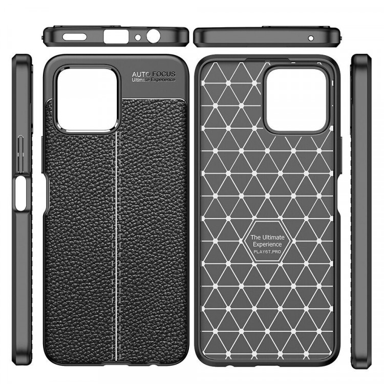 Чехол-накладка Litchi Grain для Honor X8 (черный)