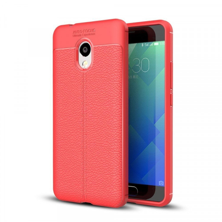 Чехол-накладка Litchi Grain для Meizu M5s (красный)
