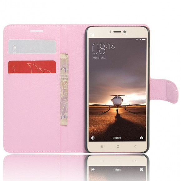Чехол с визитницей для Xiaomi Mi4s (розовый) Чехол с визитницей для Xiaomi Mi4s (розовый)