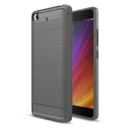 Чехол-накладка Carbon Fibre для Xiaomi Mi5S (серый)