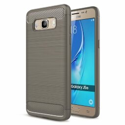 Чехол-накладка Carbon Fibre для Samsung Galaxy J5 (2016) SM-J510F/DS (серый)