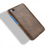 Кожаная накладка-чехол для Xiaomi Redmi Go (коричневый)