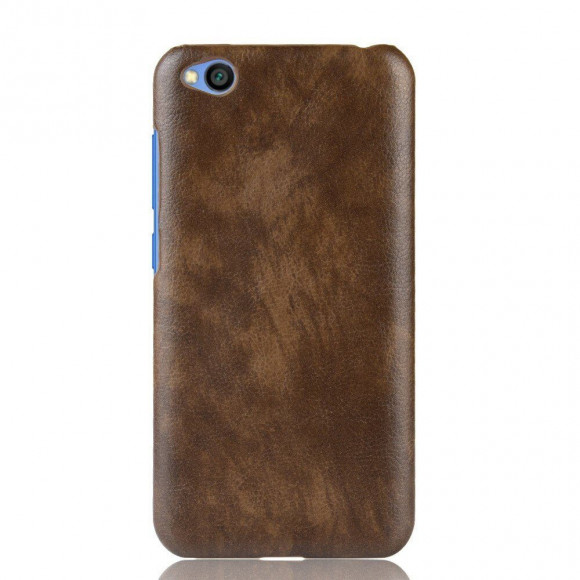 Кожаная накладка-чехол для Xiaomi Redmi Go (коричневый)