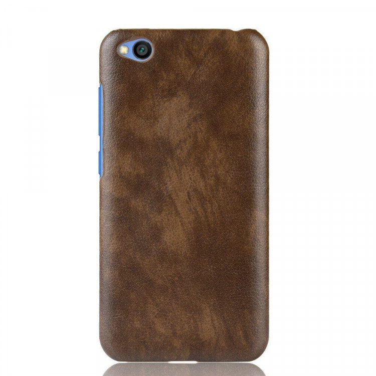 Кожаная накладка-чехол для Xiaomi Redmi Go (коричневый)