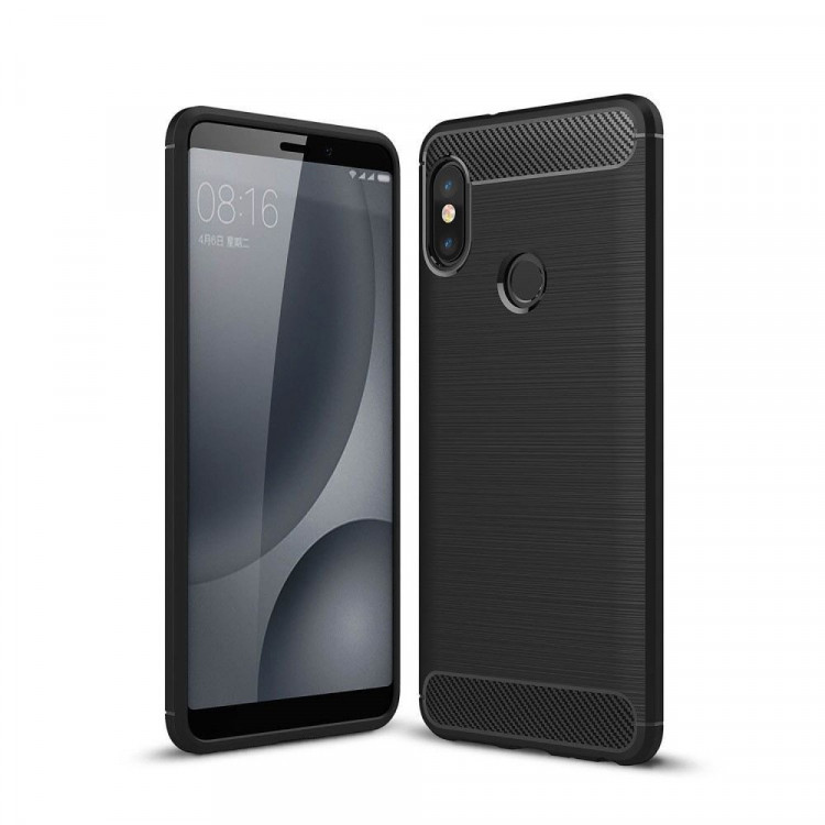Чехол-накладка Carbon Fibre для Xiaomi Redmi Note 5 / 5 Pro (черный)