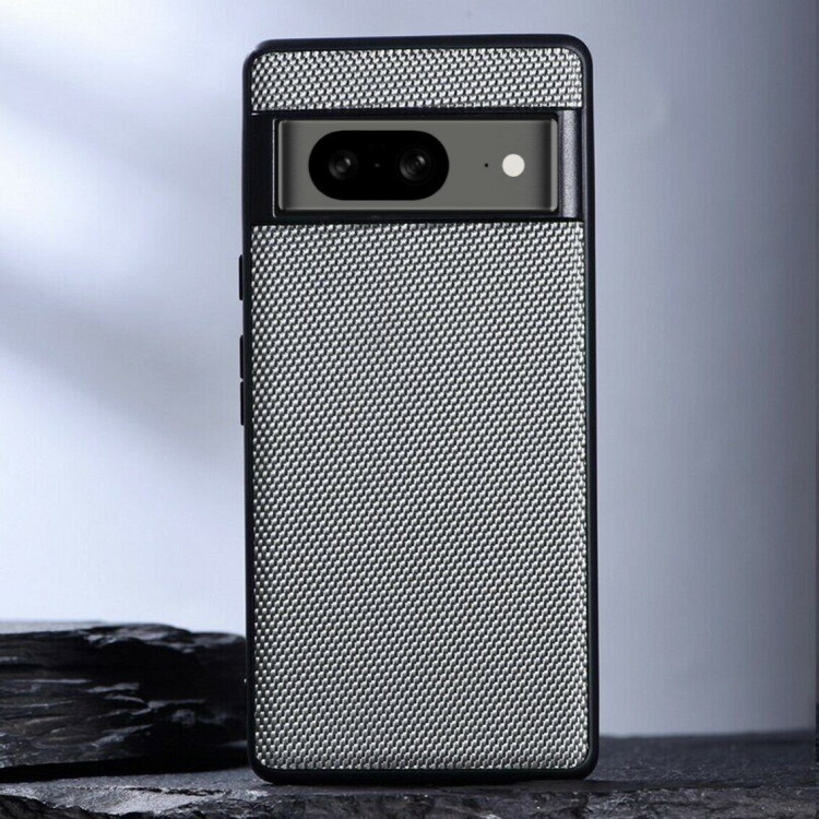 Чехол с текстурой нейлона для Google Pixel 8 (серый)