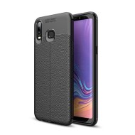 Чехол-накладка Litchi Grain для Samsung Galaxy A6s (черный) Чехол-накладка Litchi Grain для Samsung Galaxy A6s (черный)