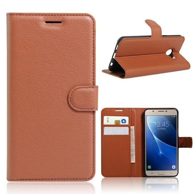 Чехол с визитницей для Samsung Galaxy C5 (коричневый)