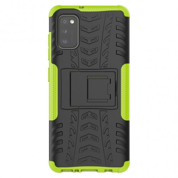 Чехол Hybrid Armor для Samsung Galaxy A41 (черный + зеленый)