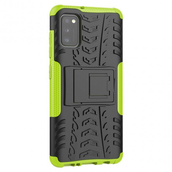 Чехол Hybrid Armor для Samsung Galaxy A41 (черный + зеленый)