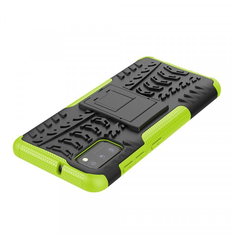 Чехол Hybrid Armor для Samsung Galaxy A41 (черный + зеленый)