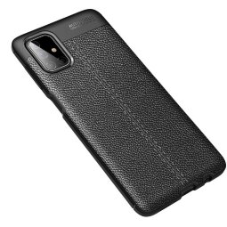 Чехол-накладка Litchi Grain для Samsung Galaxy M51 (черный)