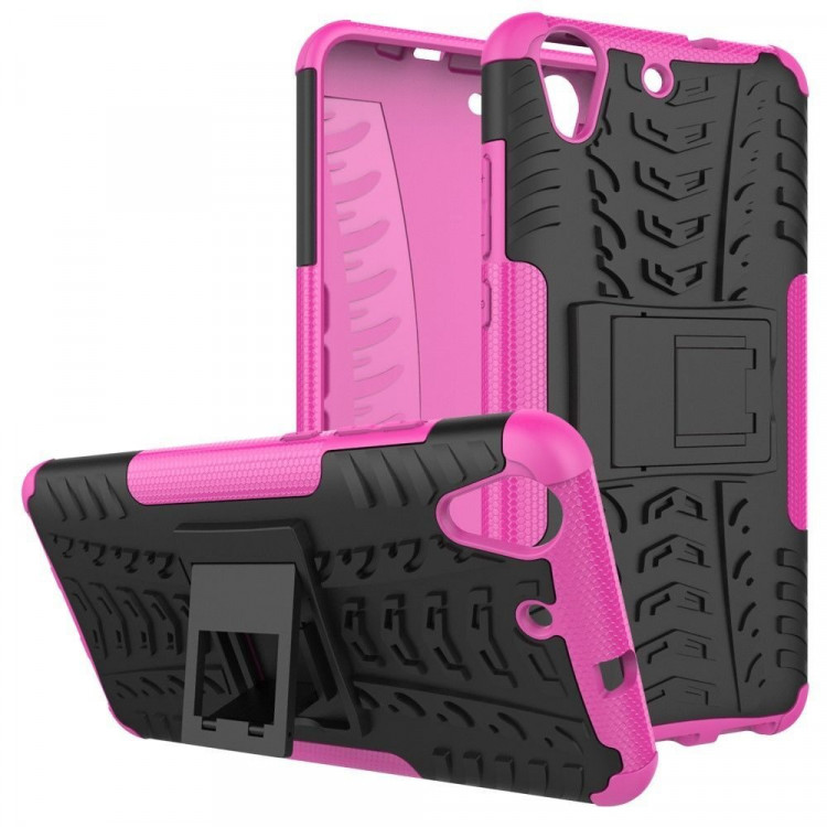 Чехол Hybrid Armor для Huawei Y6 II (черный + розовый)