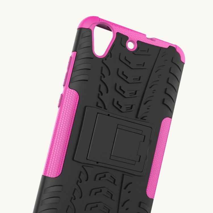 Чехол Hybrid Armor для Huawei Y6 II (черный + розовый)