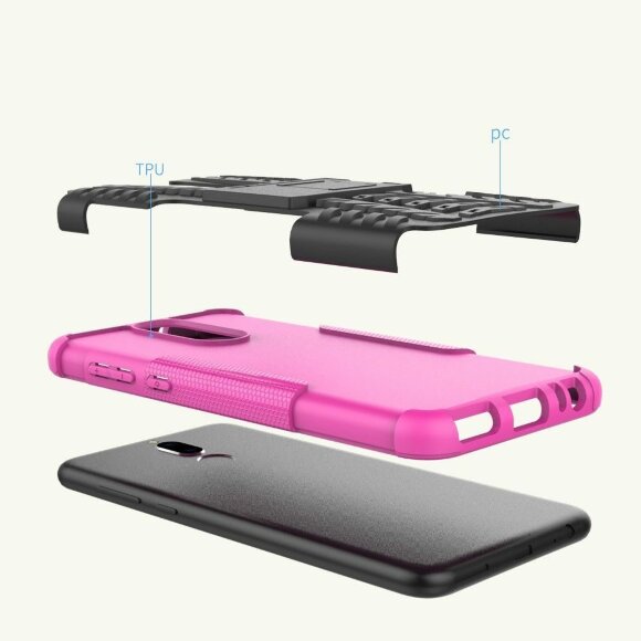 Чехол Hybrid Armor для Huawei Mate 10 Lite / Nova 2i (черный + розовый) Чехол Hybrid Armor для Huawei Mate 10 Lite / Nova 2i (черный + розовый)