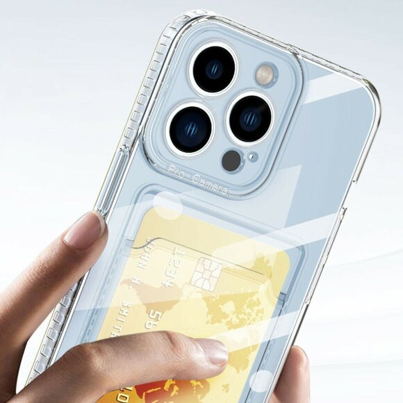 Силиконовый чехол с карманом для карт для iPhone 14 Силиконовый чехол с карманом для карт для iPhone 14