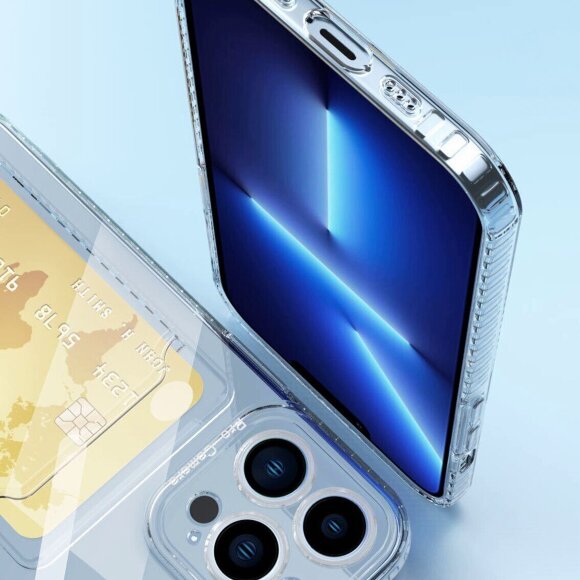 Силиконовый чехол с карманом для карт для iPhone 14 Силиконовый чехол с карманом для карт для iPhone 14