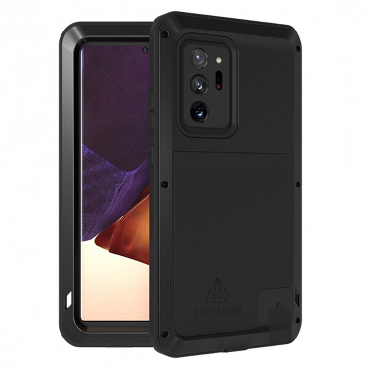 Гибридный чехол LOVE MEI для Samsung Galaxy Note 20 Ultra (черный)