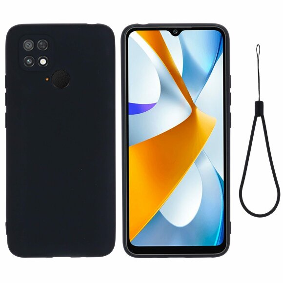 Силиконовый чехол Mobile Shell для Xiaomi Poco C40 (черный)