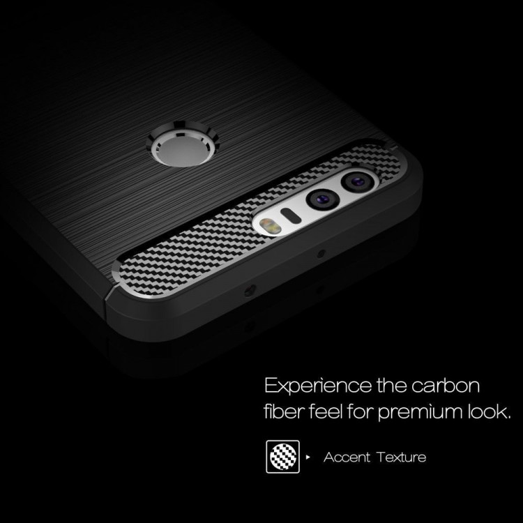 Чехол-накладка Carbon Fibre для Huawei Honor 8 (темно-синий)