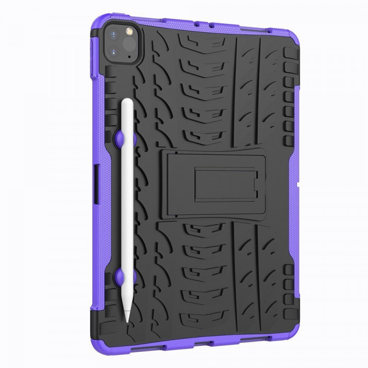 Чехол Hybrid Armor для iPad Pro 11 (2022, 2021, 2020) (черный + фиолетовый)