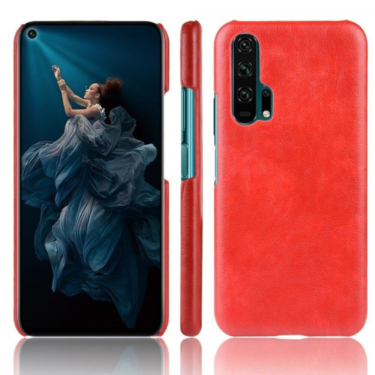 Кожаная накладка-чехол для Huawei Honor 20 Pro (красный)
