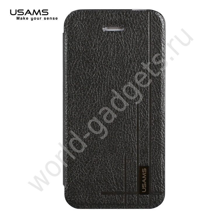 Горизонтальный чехол USAMS для iPhone 5C (черный)