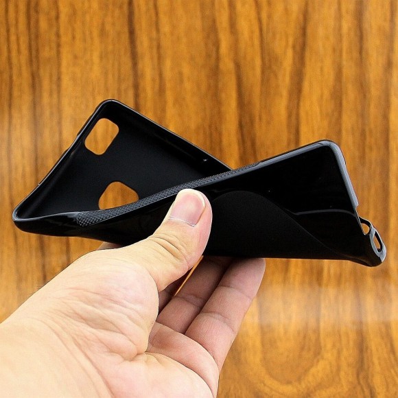 Нескользящий чехол для Huawei P9 Lite (черный) Нескользящий чехол для Huawei P9 Lite (черный)