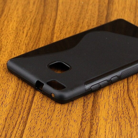 Нескользящий чехол для Huawei P9 Lite (черный) Нескользящий чехол для Huawei P9 Lite (черный)