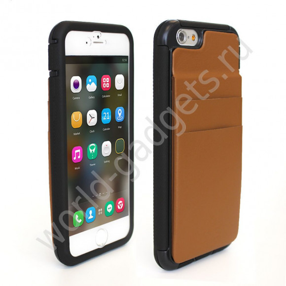 Чехол ZVE для iPhone 6 Plus (коричневый) Чехол ZVE для iPhone 6 Plus (коричневый)