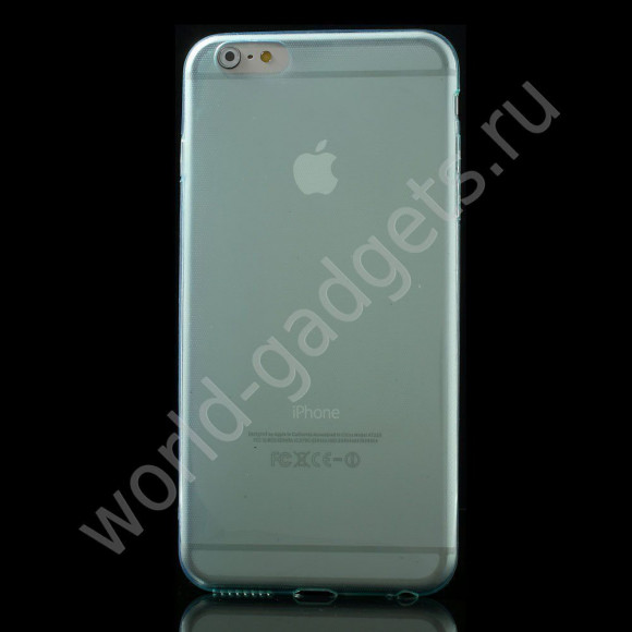 Чехол из мягкого пластика для iPhone 6 Plus (сине-зеленый)