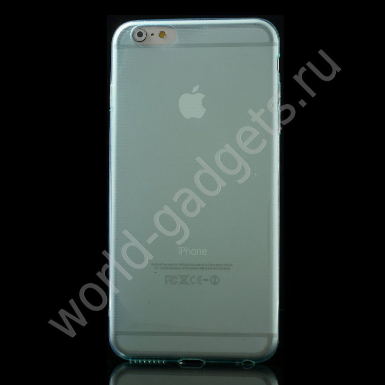 Чехол из мягкого пластика для iPhone 6 Plus (сине-зеленый)