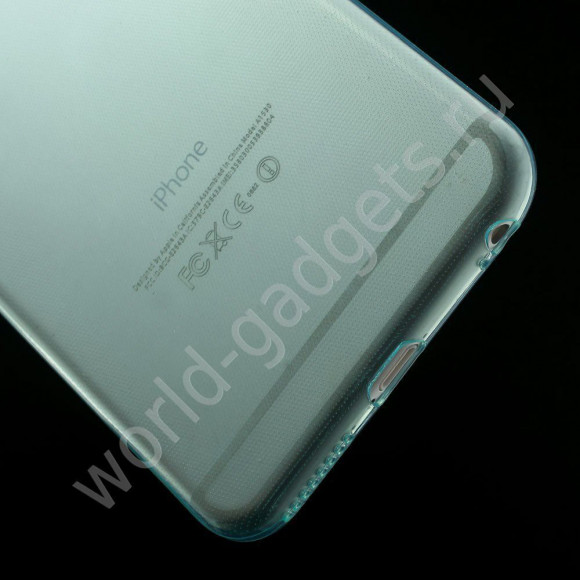 Чехол из мягкого пластика для iPhone 6 Plus (сине-зеленый)