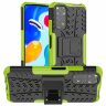 Чехол Hybrid Armor для Xiaomi Redmi Note 11 / Redmi Note 11S (черный + зеленый)