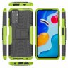 Чехол Hybrid Armor для Xiaomi Redmi Note 11 / Redmi Note 11S (черный + зеленый)