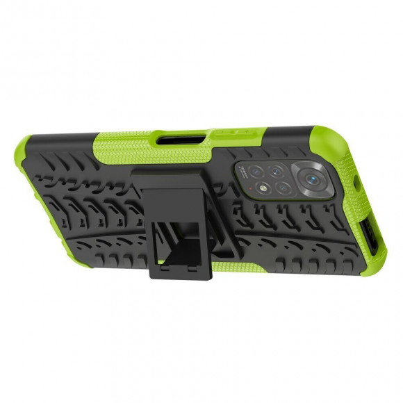 Чехол Hybrid Armor для Xiaomi Redmi Note 11 / Redmi Note 11S (черный + зеленый) Чехол Hybrid Armor для Xiaomi Redmi Note 11 / Redmi Note 11S (черный + зеленый)