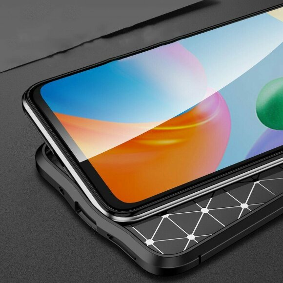 Чехол-накладка Litchi Grain для Xiaomi Redmi 10C (черный)