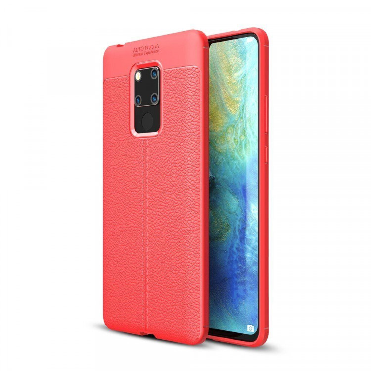 Чехол-накладка Litchi Grain для Huawei Mate 20X (красный)