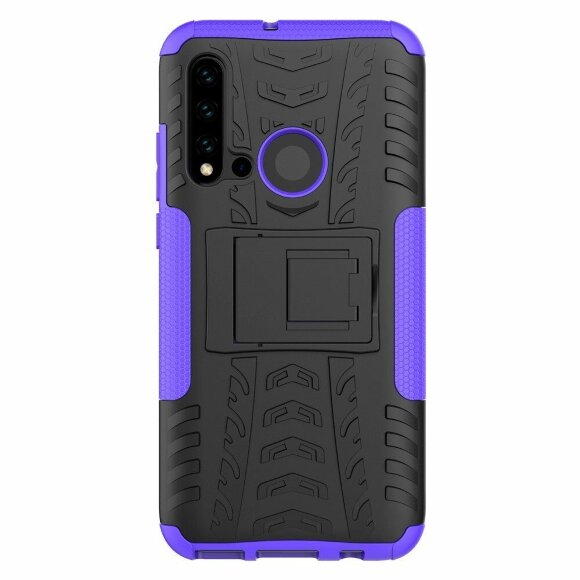 Чехол Hybrid Armor для Huawei P20 lite (2019) / nova 5i (черный + фиолетовый) Чехол Hybrid Armor для Huawei P20 lite (2019) / nova 5i (черный + фиолетовый)