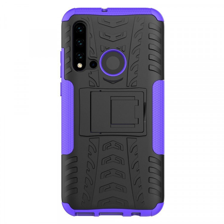 Чехол Hybrid Armor для Huawei P20 lite (2019) / nova 5i (черный + фиолетовый)