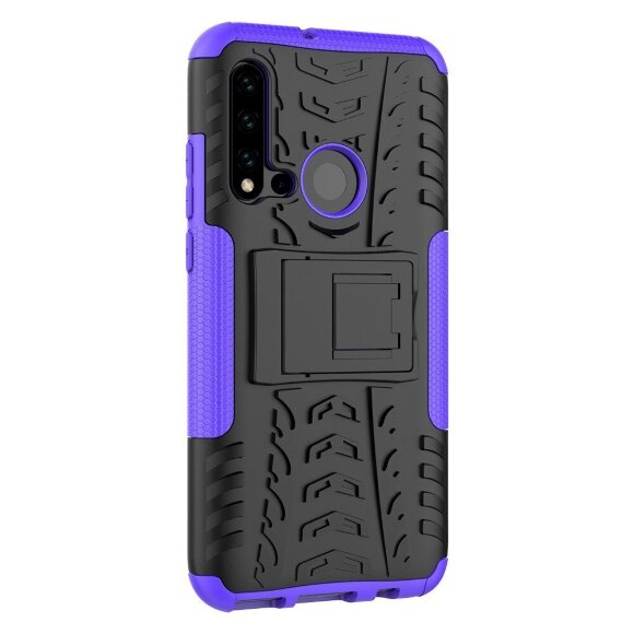 Чехол Hybrid Armor для Huawei P20 lite (2019) / nova 5i (черный + фиолетовый) Чехол Hybrid Armor для Huawei P20 lite (2019) / nova 5i (черный + фиолетовый)