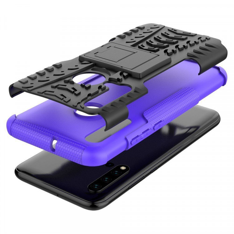 Чехол Hybrid Armor для Huawei P20 lite (2019) / nova 5i (черный + фиолетовый)
