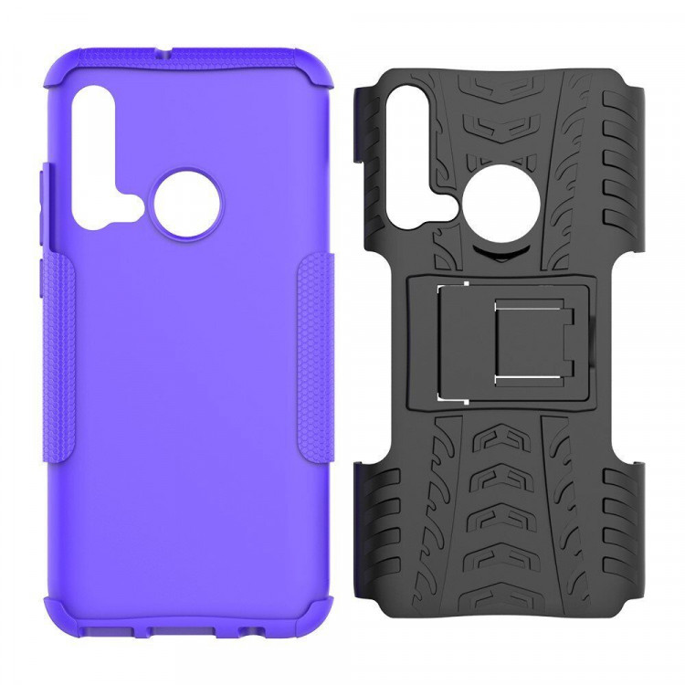Чехол Hybrid Armor для Huawei P20 lite (2019) / nova 5i (черный + фиолетовый)