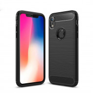 Чехол-накладка Carbon Fibre для iPhone XR (черный) Чехол-накладка Carbon Fibre для iPhone XR (черный)
