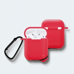 Силиконовый чехол для Apple AirPods (Luminous - красный)
