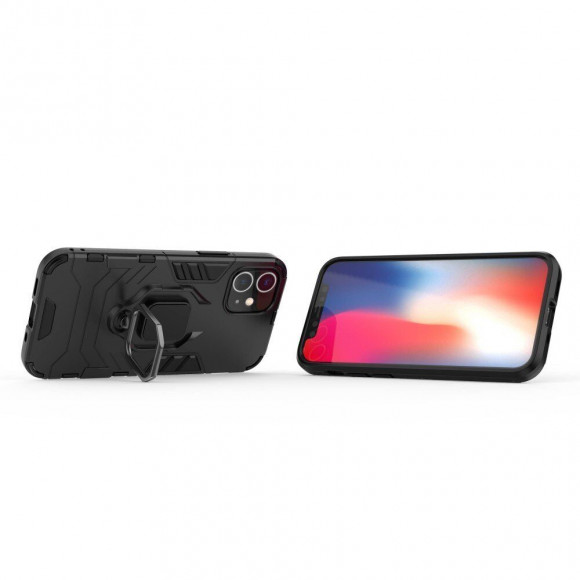 Чехол Armor Ring Holder для iPhone 12 mini (черный) Чехол Armor Ring Holder для iPhone 12 mini (черный)